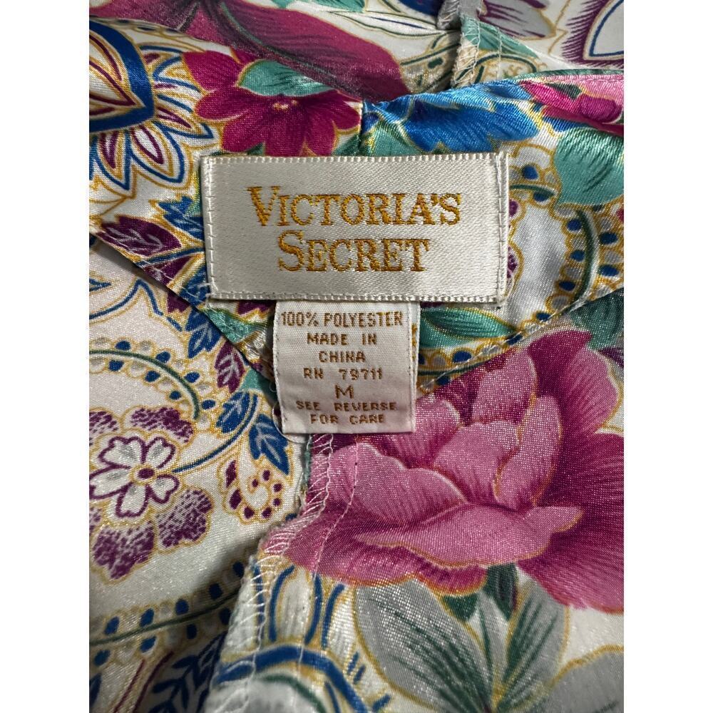Victoria’s Secret Gold Label Floral Satin Slip Dress Medium Vintage Y2K Lingerie - Picture 5 of 7